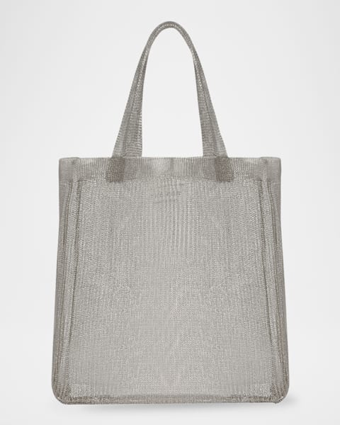 THE ROW Imogen Mini Tote Bag in Brass Mesh | Neiman Marcus