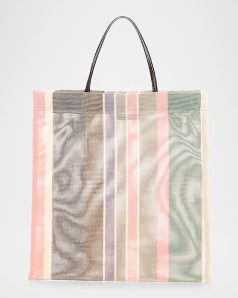 Jacquemus Le Marcel Striped Canvas Tote Bag | Neiman Marcus