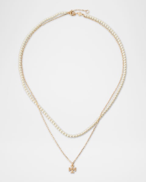 Tory Burch Kira Pearl Delicate Necklace | Neiman Marcus
