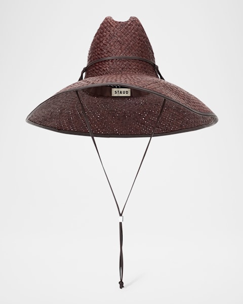 Maison Michel Virginie Straw Fedora Hat | Neiman Marcus