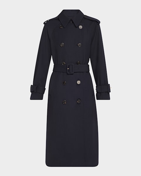 BURBERRY - Gabardine long trench coat | Leam Roma - Luxury