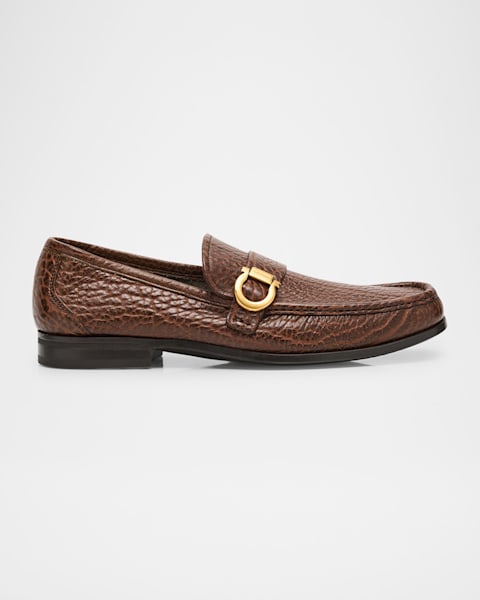 Ferragamo Men's Donovan Leather Gancini-Tassel Loafers | Neiman Marcus