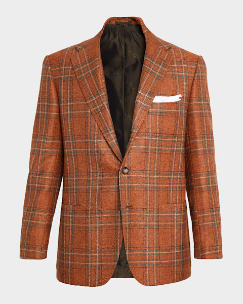 Thom Browne Men's Unconstructed Frayed Tweed Sport Coat | Neiman