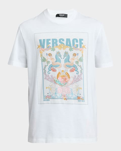Versace Men's Medusa Logo T-Shirt | Neiman Marcus