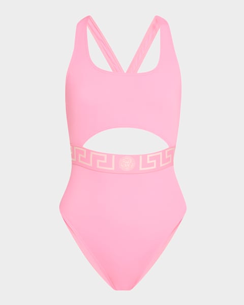 Versace Strawberry Garden Barocco Reversible One-Piece