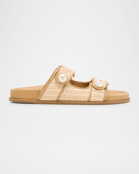 Jimmy Choo Fayence 95 Raffia Dual-Strap Platform Sandals