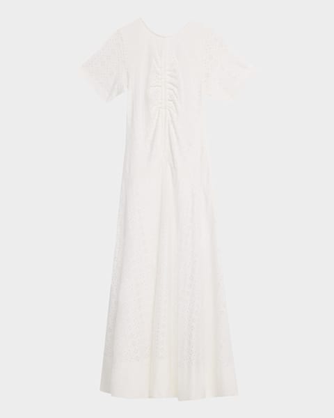 Derek Lam 10 Crosby Loewel Space-Dyed Knit Mixed-Media Dress | Neiman Marcus