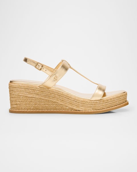 Jimmy Choo Avenue Leather Crisscross Wedge Sandals | Neiman