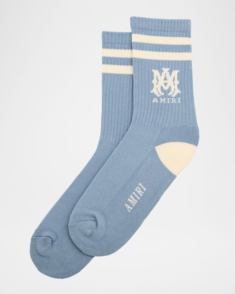 Men's Printed Logo Sport Crew Socks