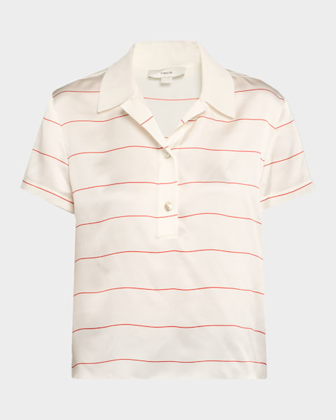 Veronica Beard Issa Knit Polo Shirt | Neiman Marcus