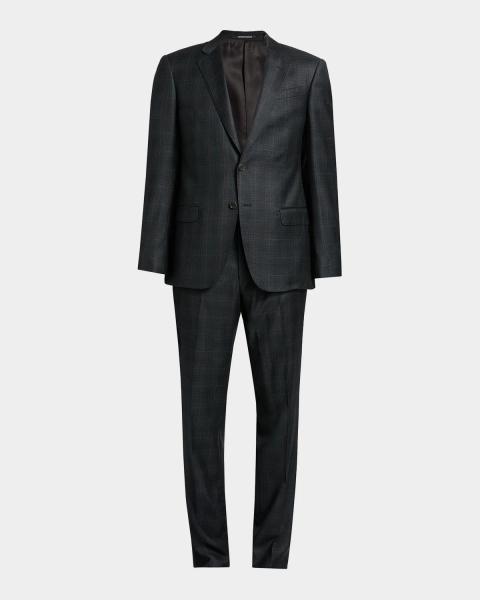 Emporio Armani Men's Wool-Blend Sharkskin G Line Suit | Neiman Marcus
