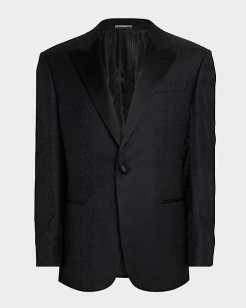 Dolce&Gabbana Men's Silk Scarf and Shawl-Lapel Dinner Jacket
