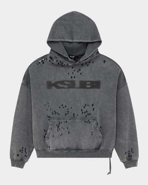 【関税込み】Ksubi グレー Fuego Ekcess Zip Thru フーディ Fuego Ekcess Zip Thru Painted Sweater | Ksubi ++