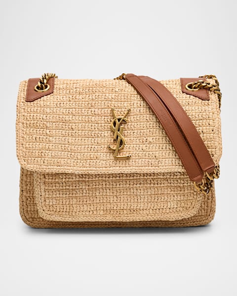 Saint Laurent Niki Medium YSL Fluorescent Shoulder Bag | Neiman Marcus