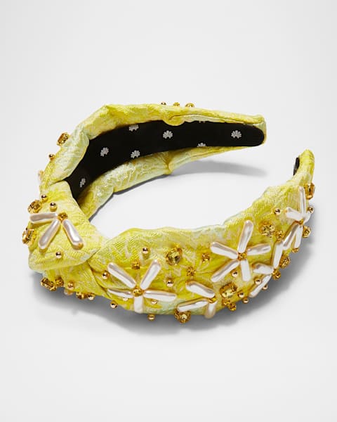 Valentino Garavani Twisted Floral Brocade Headband | Neiman Marcus