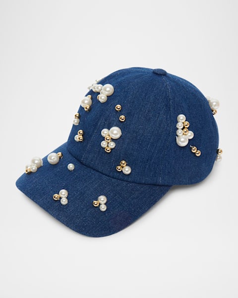 Eugenia Kim Lo Sequin Tweed Baseball Cap | Neiman Marcus