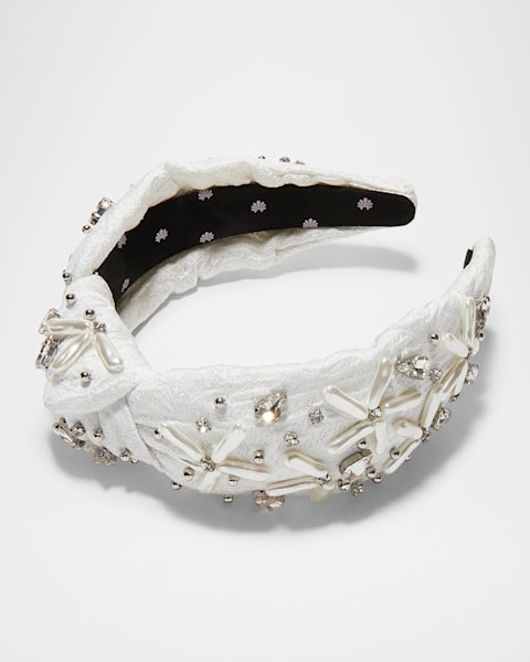 Valentino Garavani Twisted Floral Brocade Headband | Neiman Marcus