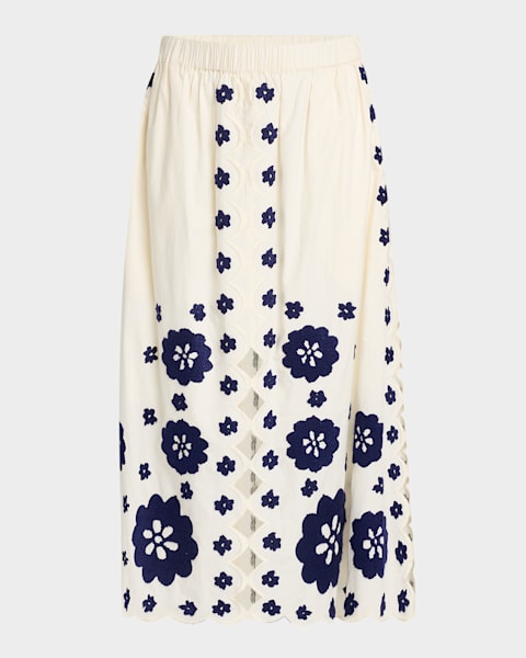 Alessandra Ruched Midi Skirt