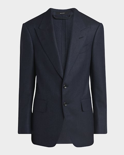 【送料&関税込】Tom Ford Single Breasted Wool Flannel Jacket TOM FORD Men's O Connor Sharkskin Single-Breasted Sport Coat