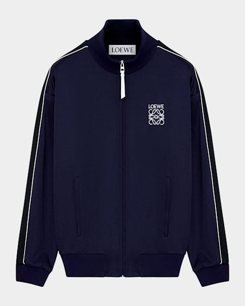 Loewe Leather Balloon Jacket with Zipper Detail | Neiman Marcus