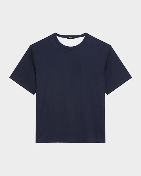 Theory Men's Cotton Relaxed-Fit Crewneck T-Shirt | Neiman Marcus