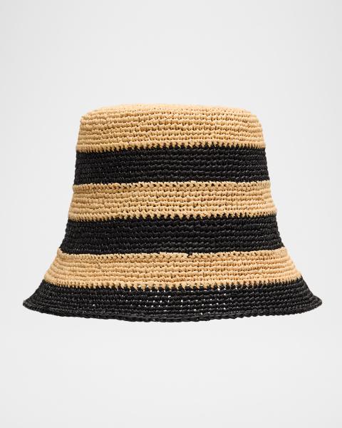 Helen Kaminski Contrasting Wide Braided Bucket Hat | Neiman  display picture 2