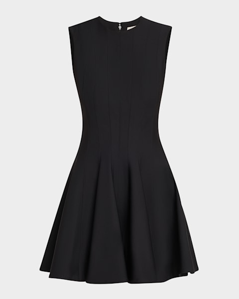 Khaite Benji Square-Neck Short-Sleeve Mini Dress | Neiman Marcus