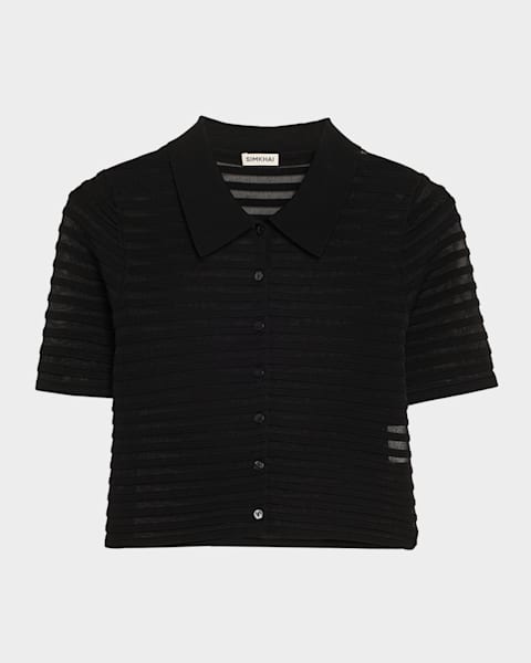 lourenローレン front button sheer knit WEB限定】front button sheer knit(FREE GREY): Louren: WOMENS