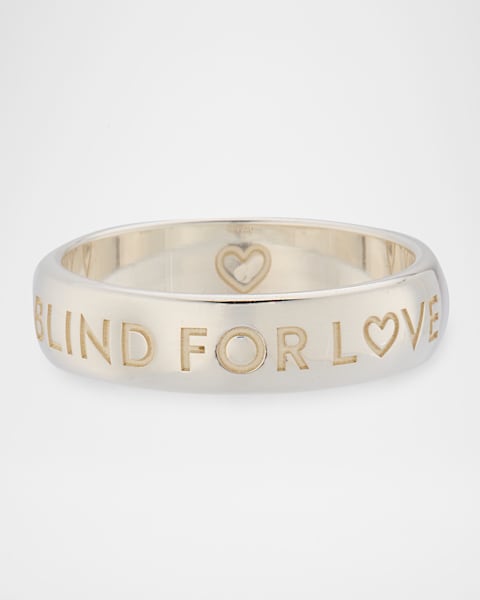 Gucci Blind for Love 5mm Sterling Silver Band Ring | Neiman Marcus