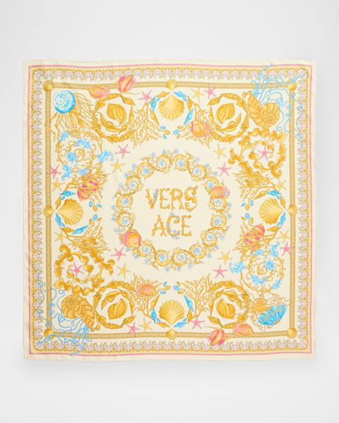 Versace Barocco-Print Cashmere-Blend Scarf | Neiman Marcus