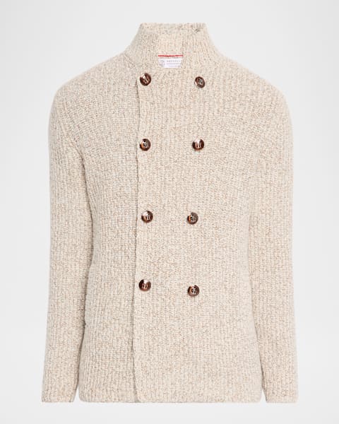 Bottega Veneta Men's Wool-Cashmere Cardigan | Neiman Marcus