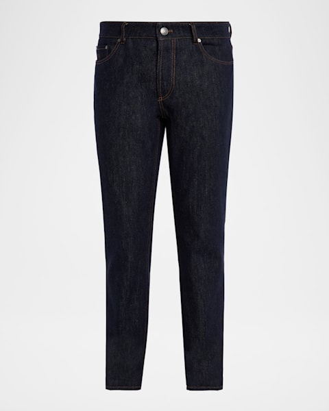 Brunello Cucinelli Men's Bull Denim Skinny-Fit Pants | Neiman Marcus