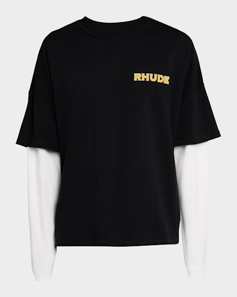 Prada Men's Cotton Long-Sleeve T-Shirt | Neiman Marcus