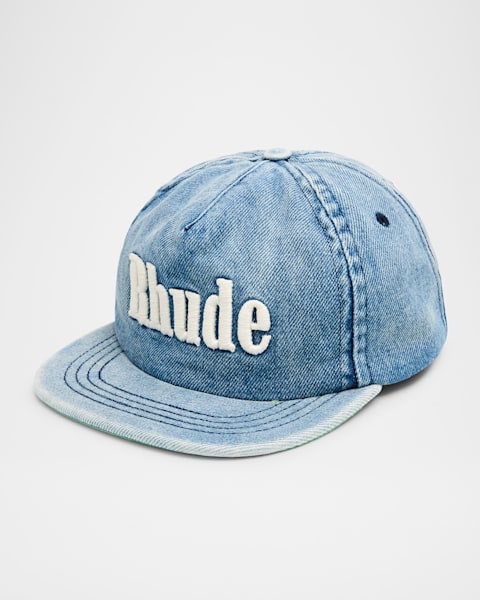 Men's Denim Monogram Baseball Cap