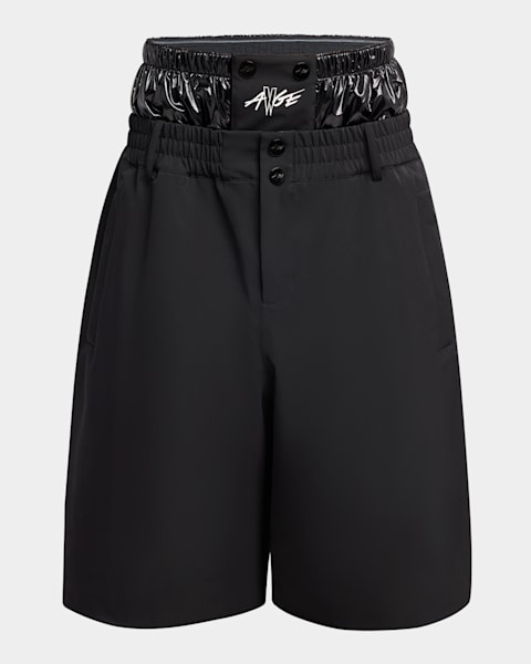 Dries Van Noten Men's Piperi Sequin Drawstring Shorts | Neiman Marcus