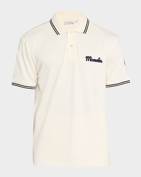 Prada Men's Striped Jersey Polo Shirt | Neiman Marcus