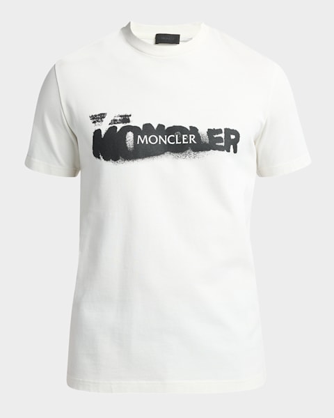 Moncler Men's Mountain Logo Cotton T-Shirt | Neiman Marcus