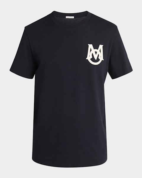 MONCLER ブラック Tシャツ Mサイズ Moncler logo-print Cotton T-shirt | Black | FARFETCH