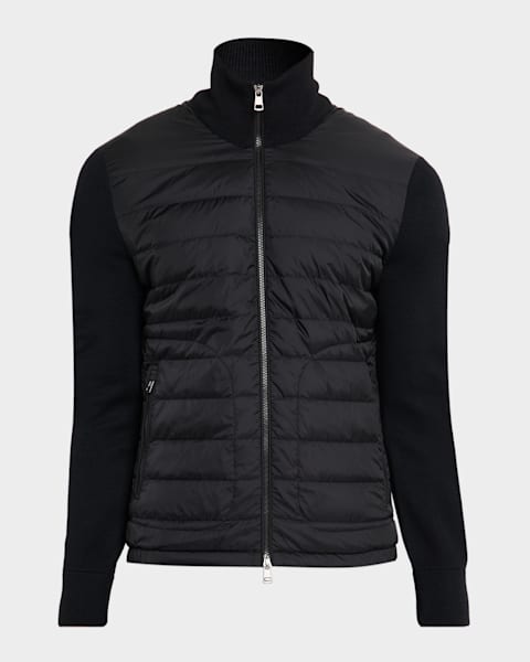 【関税＆送料込み】Moncler Padded Cardigan Moncler Men's Padded Zip-Up Knit Cardigan | Neiman Marcus