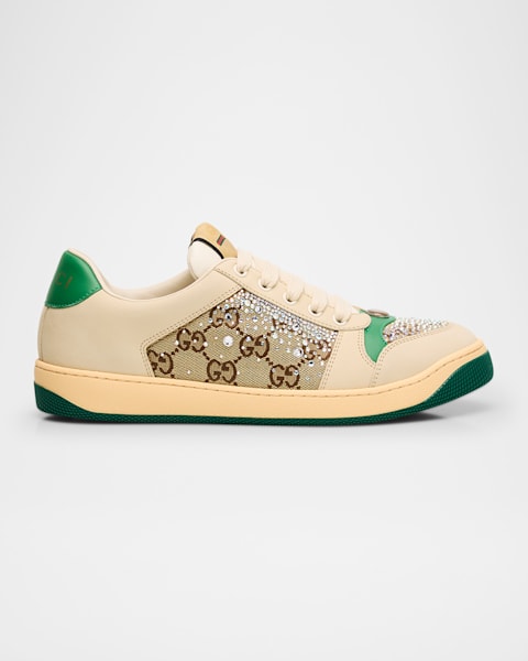 【関税＆送料込み】Gucci Faux Leather Low-Top Sneakers Gucci GG Embossed Leather Low-Top Sneakers | Neiman Marcus