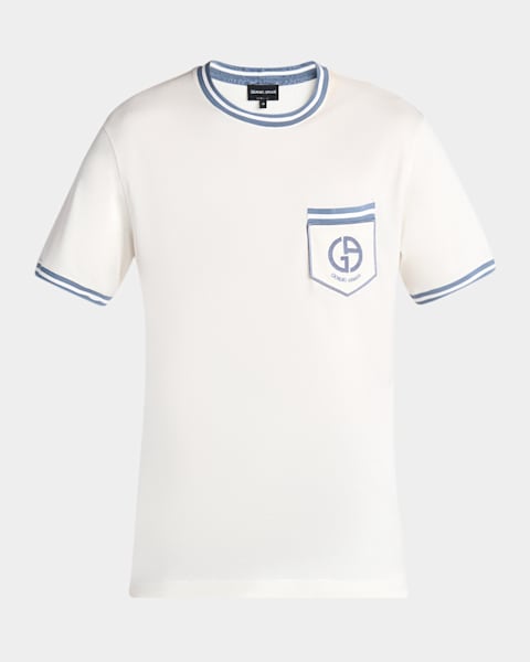 Giorgio Armani Men's Geometric Stretch T-Shirt | Neiman Marcus