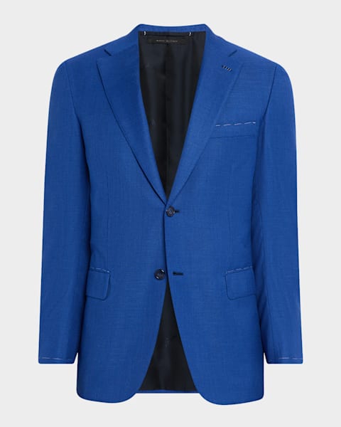 Brioni Men's Solid Wool-Silk Blazer | Neiman Marcus