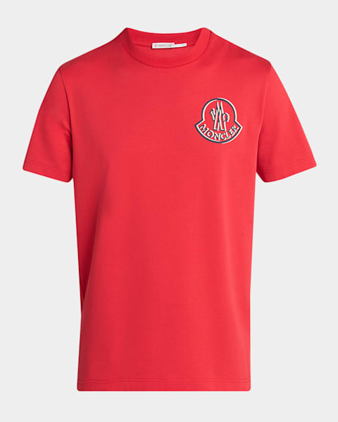 moncler❤︎t Mesh-Trimmed Logo-Print Cotton-Jersey T-Shirt من MONCLER