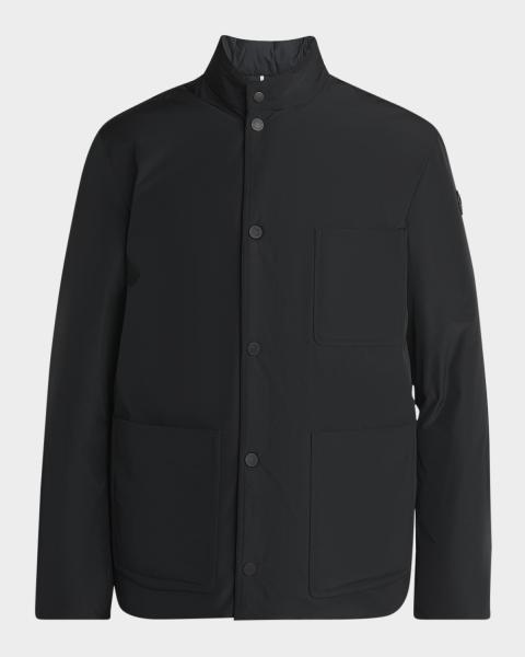 正規品MONCLER NONDOWN NYLON HOULGATE JACKET Moncler Men's Nidge Grosgrain-Trim Nylon Hooded Full-Zip Jacket
