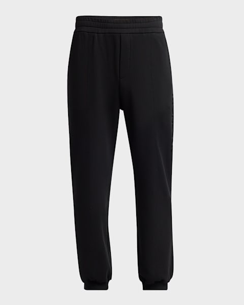 ★MUCENT★ Signature side track line sweatpants P00000VO Moschino Men's Sweatpants with Side Taping | Neiman Marcus