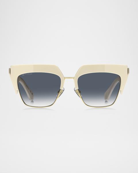 Etro Etromacaron Semi-Rimless Plastic Shield Sunglasses  display picture 3