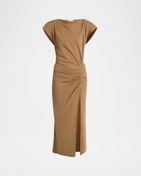 ワンピース Isabel Marant Sand stretch cotton blend Velma dress Isabel Marant Velma Crepe Knit Dress | Neiman Marcus