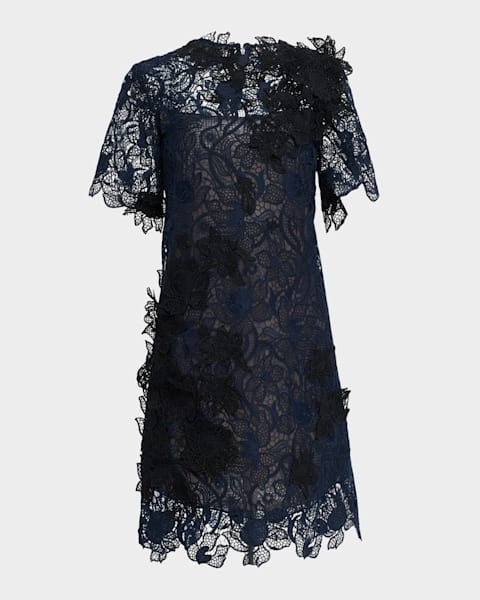 Draped Bow-Sleeve Mini Dress With Train