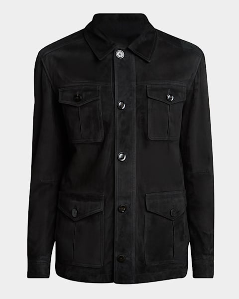 ジャケット TOM FORD JACKET (GI2970FAX1518 GV775) TOM FORD Men's Suede Western Jacket | Neiman Marcus
