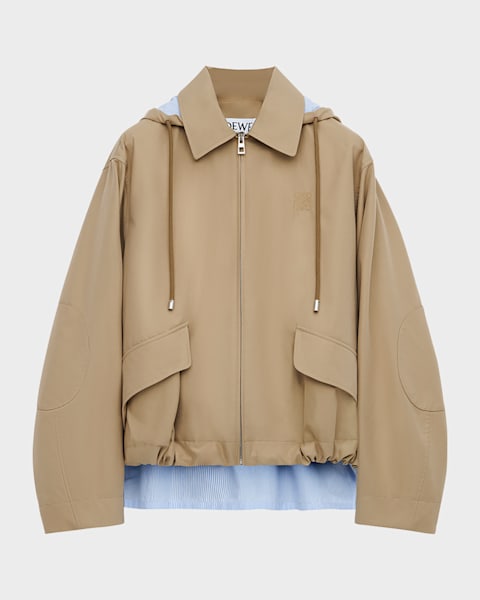 Chloe Shiny Leather Crop Moto Jacket With Removable Lamb Shearling